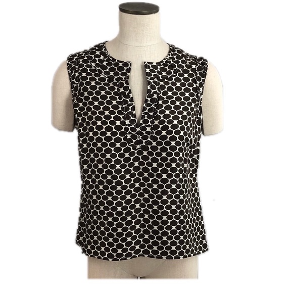 Talbots Silk Top Size 8 sleeveless Brown EUC - Picture 1 of 11